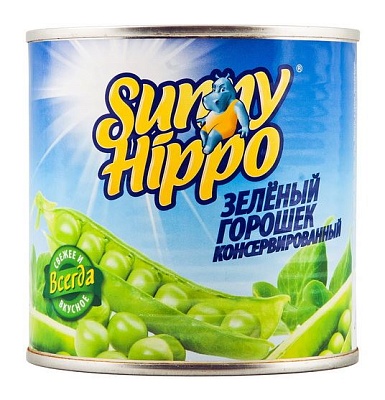 Зеленый горошек SUNNY HIPPO 425гр.*12 ж/б