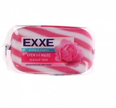 Туалетное крем-мыло Нежный пион 80гр (розовое) EXXE *72 /6637/5156
