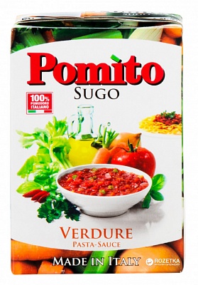 Соус томатный для пасты Pomito Verdure с овощами 370гр.*16