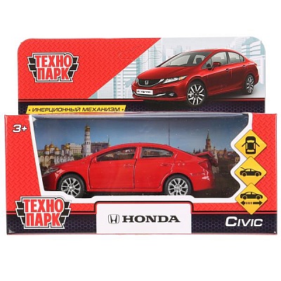 Машина металл."Технопарк" Honda Civic красный (длина 12см) / 272307 / CIVIC-RD