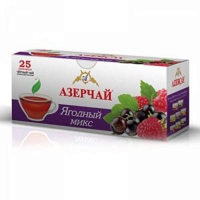 Чай Азерчай черный Лесные ягоды 25пак*1,8гр*24шт (с конвертом)/арт.422634